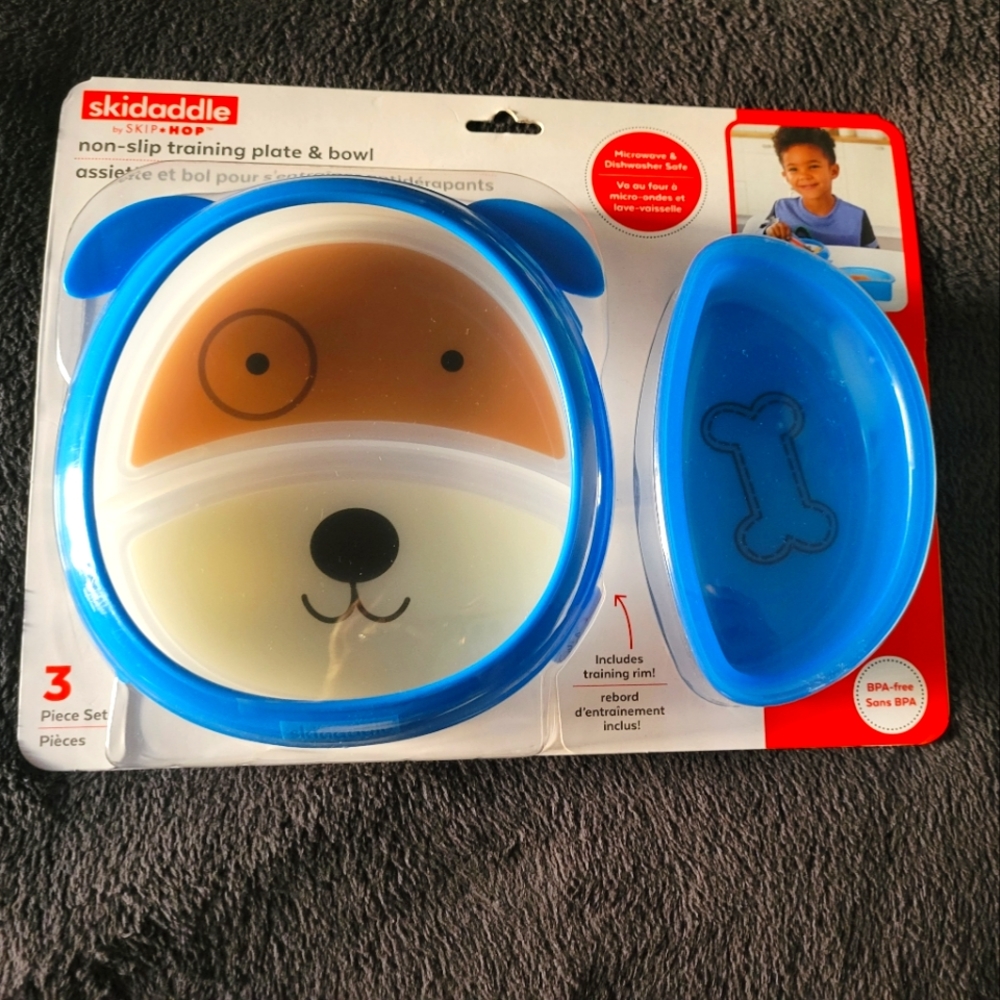 Non-slip training plate & bowl 6m+